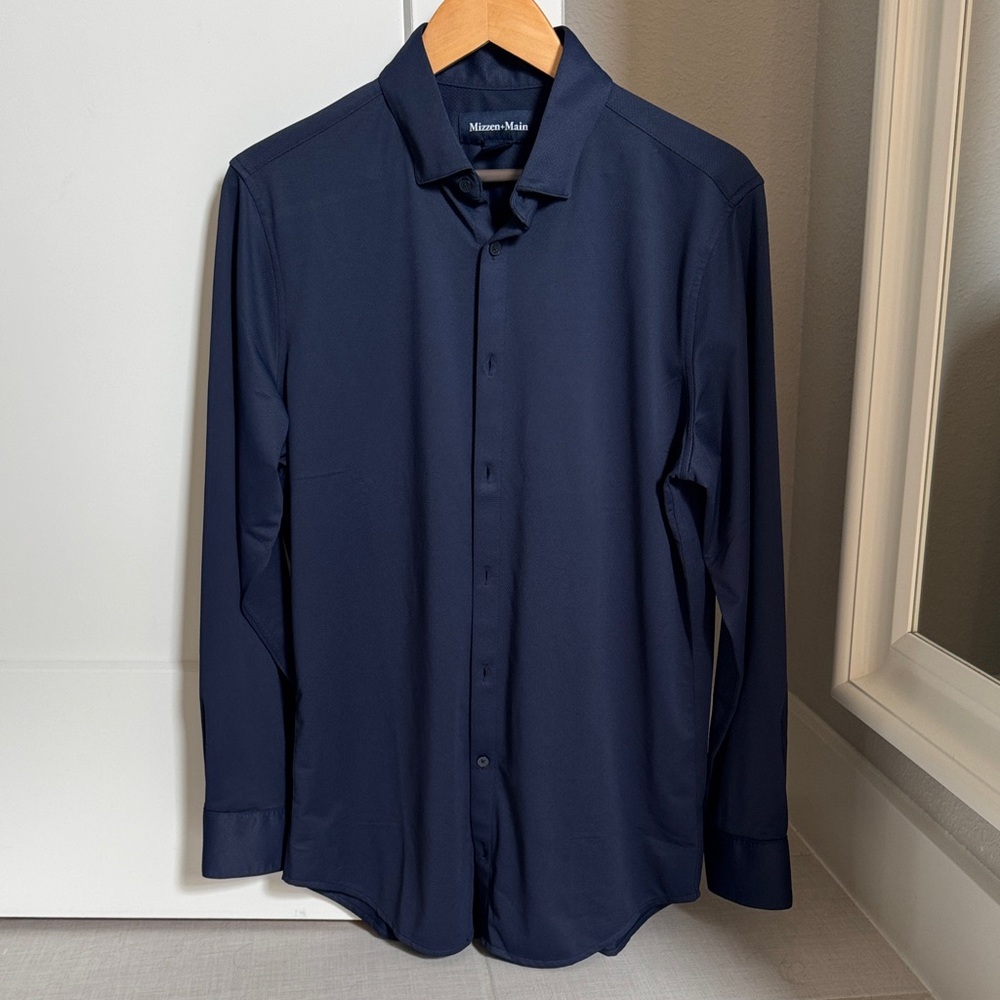 Mizzen+Main Halyard Navy Men's Shirt - Medium Trim